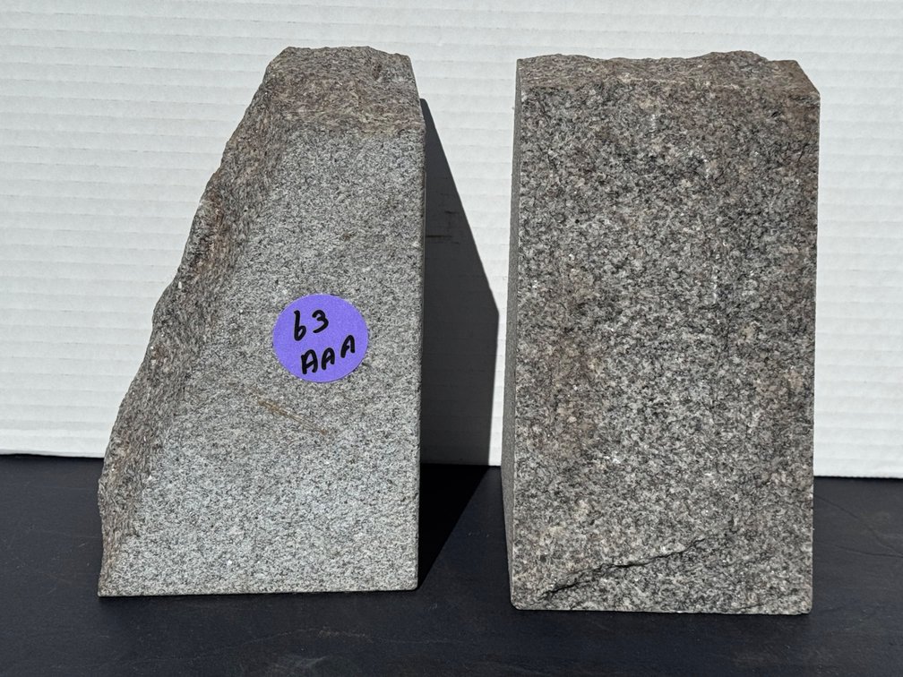 Granite Stone Bookends 4x4x7