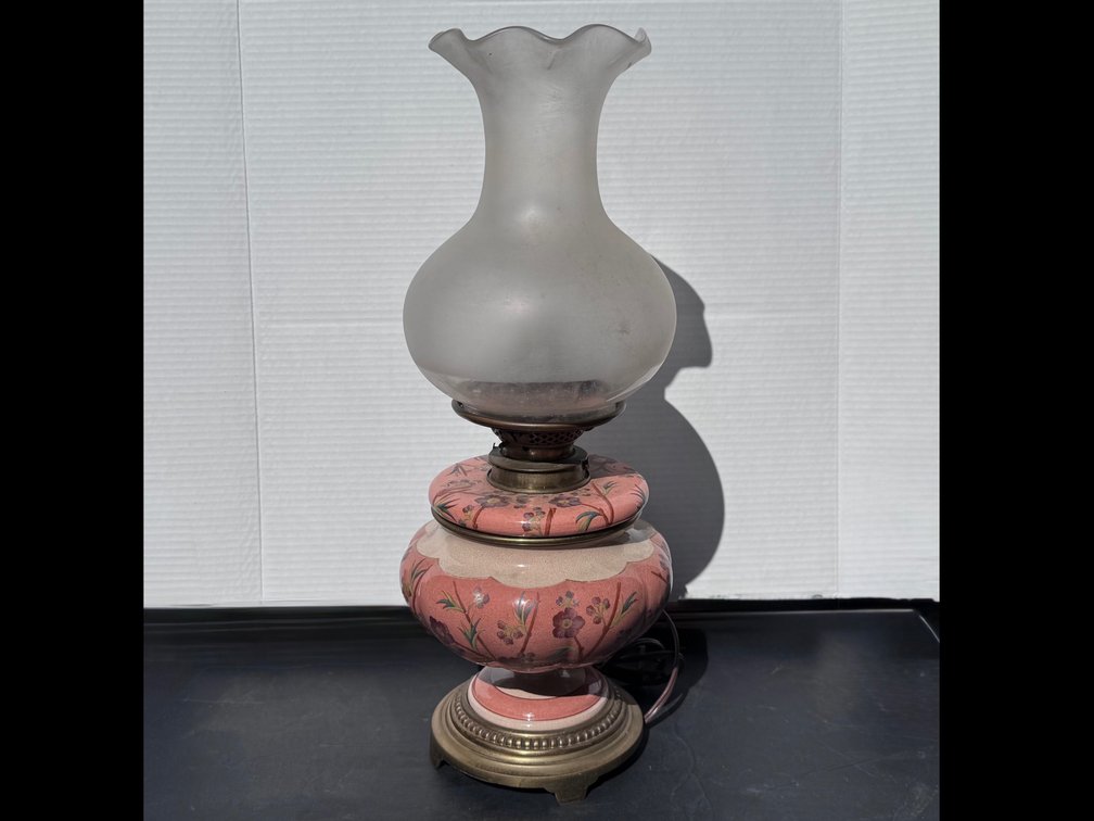Antique Oil Converted Lamp