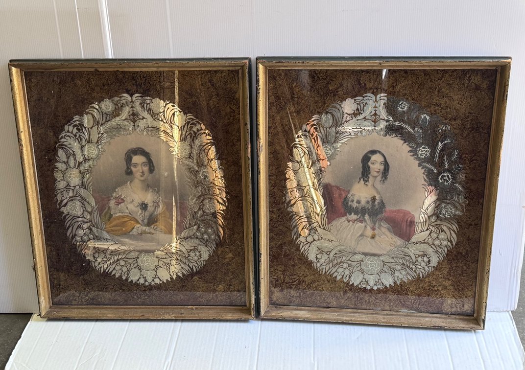 Victorian Countesses - Wall Art Mirror w/Reverse Image Overlay 16x20 x2