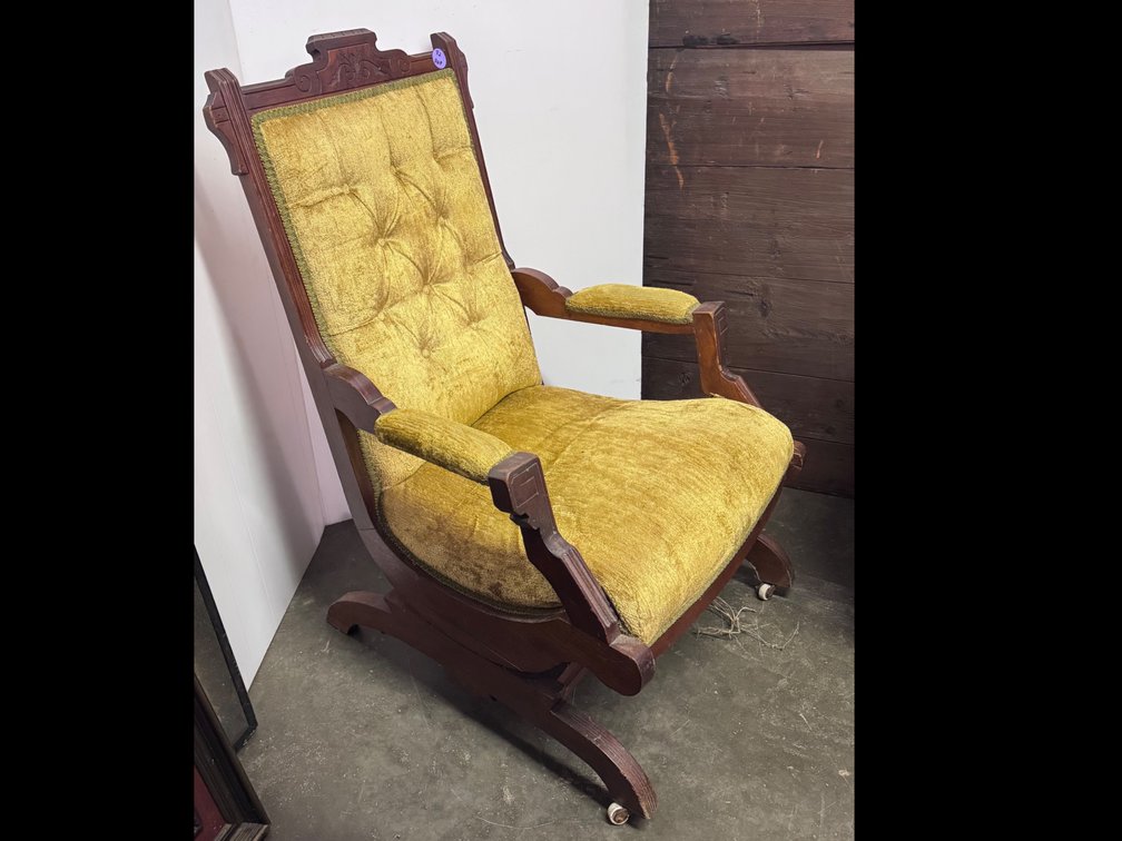 Walnut Victorian Platform Rocker