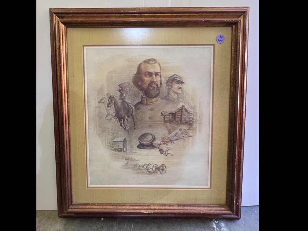 Wooden Civil War Stonewall Jackson Wall Art