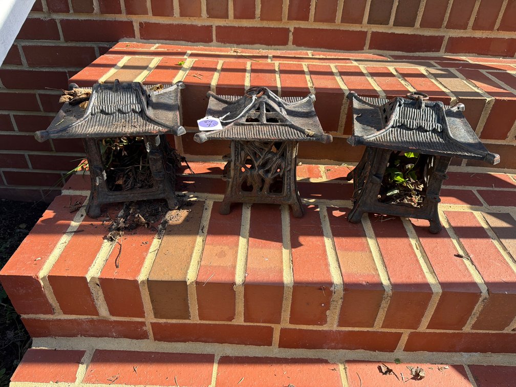 Vintage Cast Iron Lantern Set (Trio)