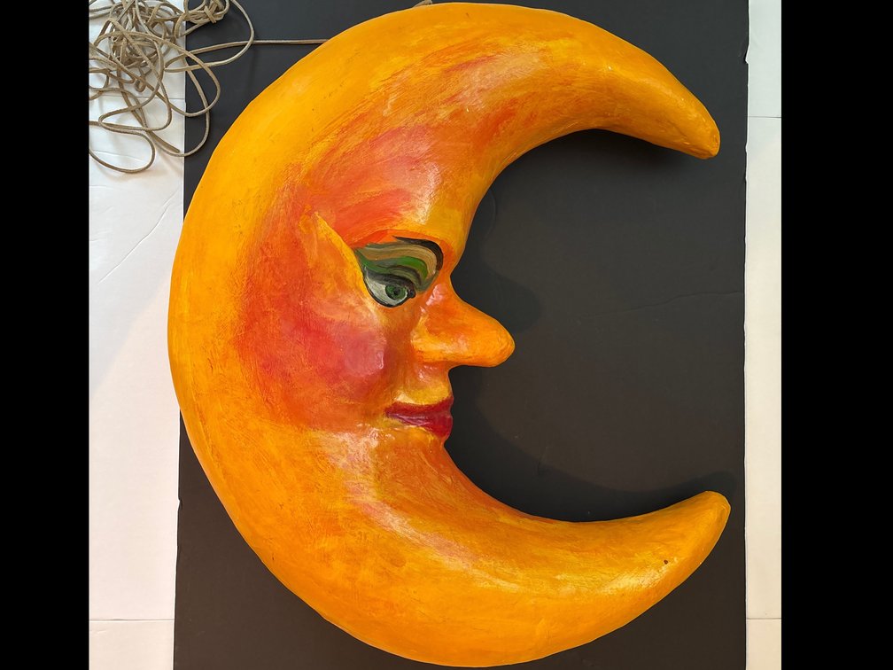 3D Moon Art – Hand-Painted