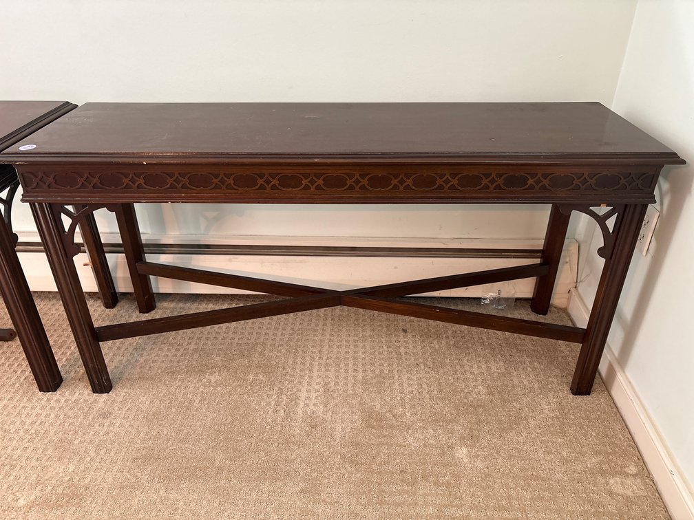 Sofa Tables – Fretwork Apron Trim (x2)