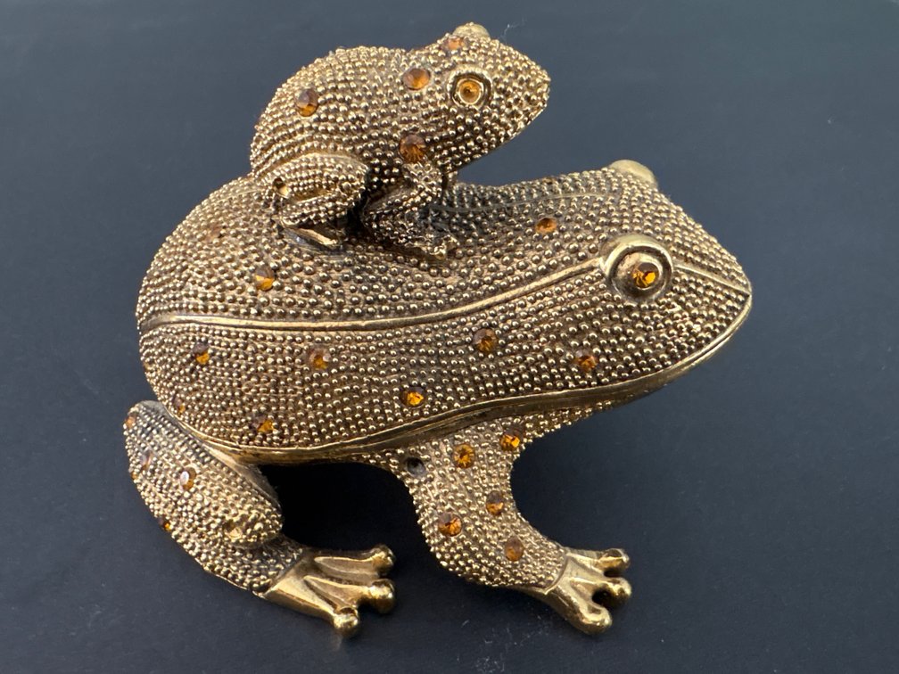 Jeweled Frog Trinket Box Set – Magnifying Glass & Letter Opener