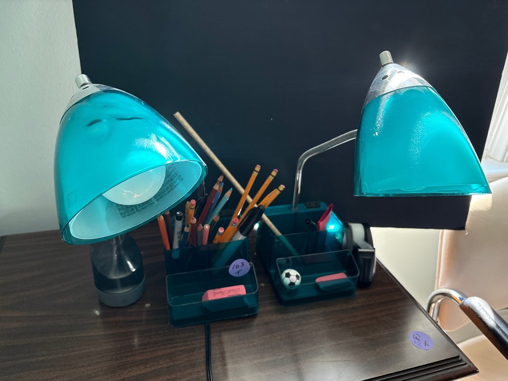 Gooseneck Desk Lamps & Integrated Caddy Organizer Set
