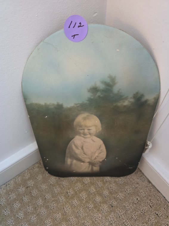 Portrait of Child on Metal
