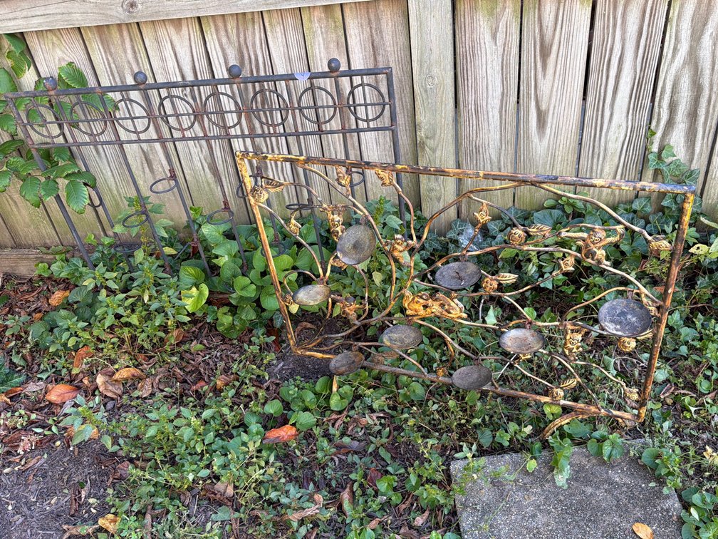 2 Vintage Metal Garden Trellises
