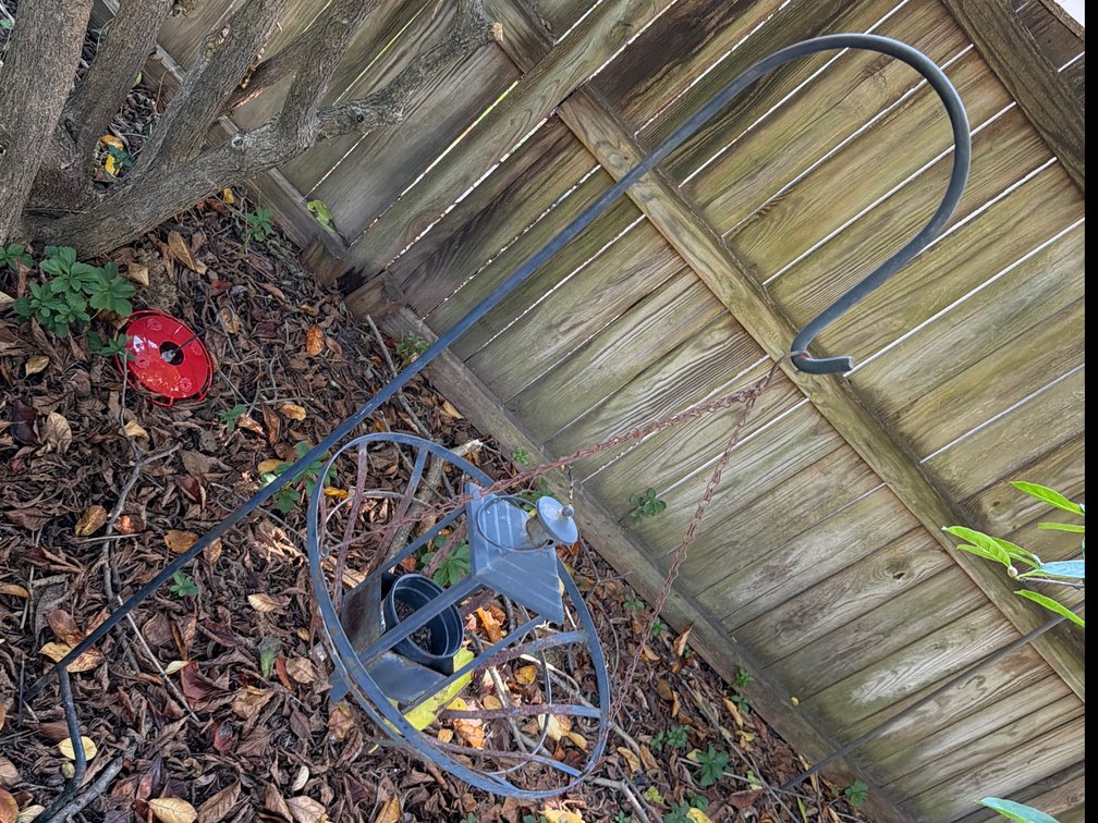 Shepherd’s Hook with hanging basket & lantern lot