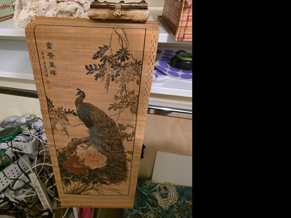 Trinket  box,  ,Santa,  Christmas  Box, Chinese bamboo slat hanging scroll
