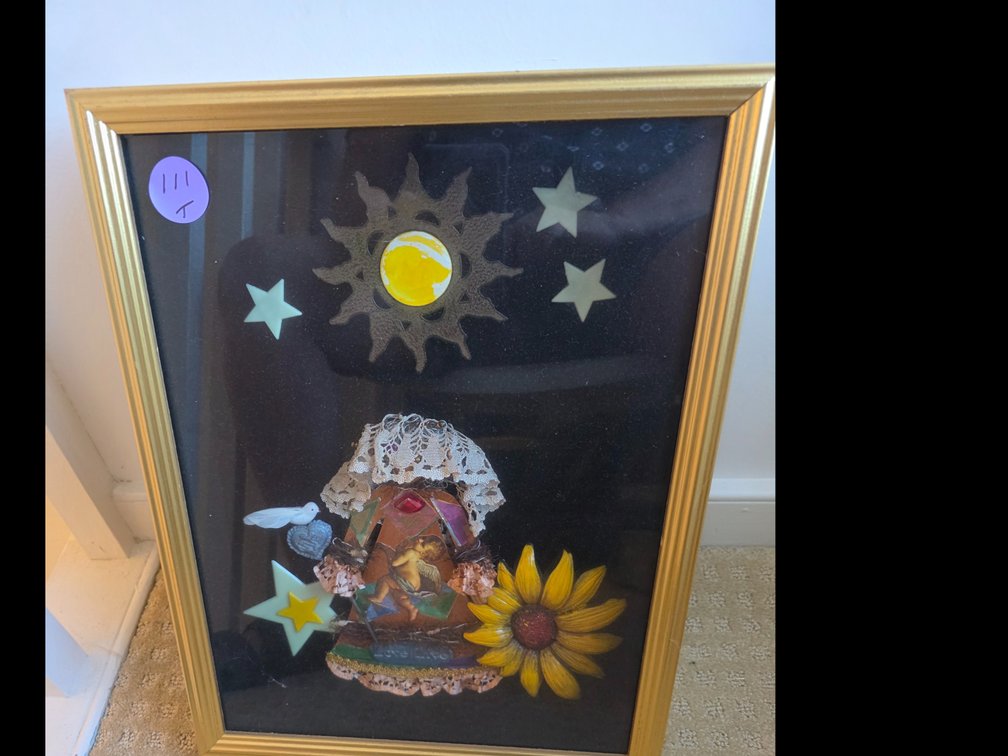 Gold Toned Shadow  box Art