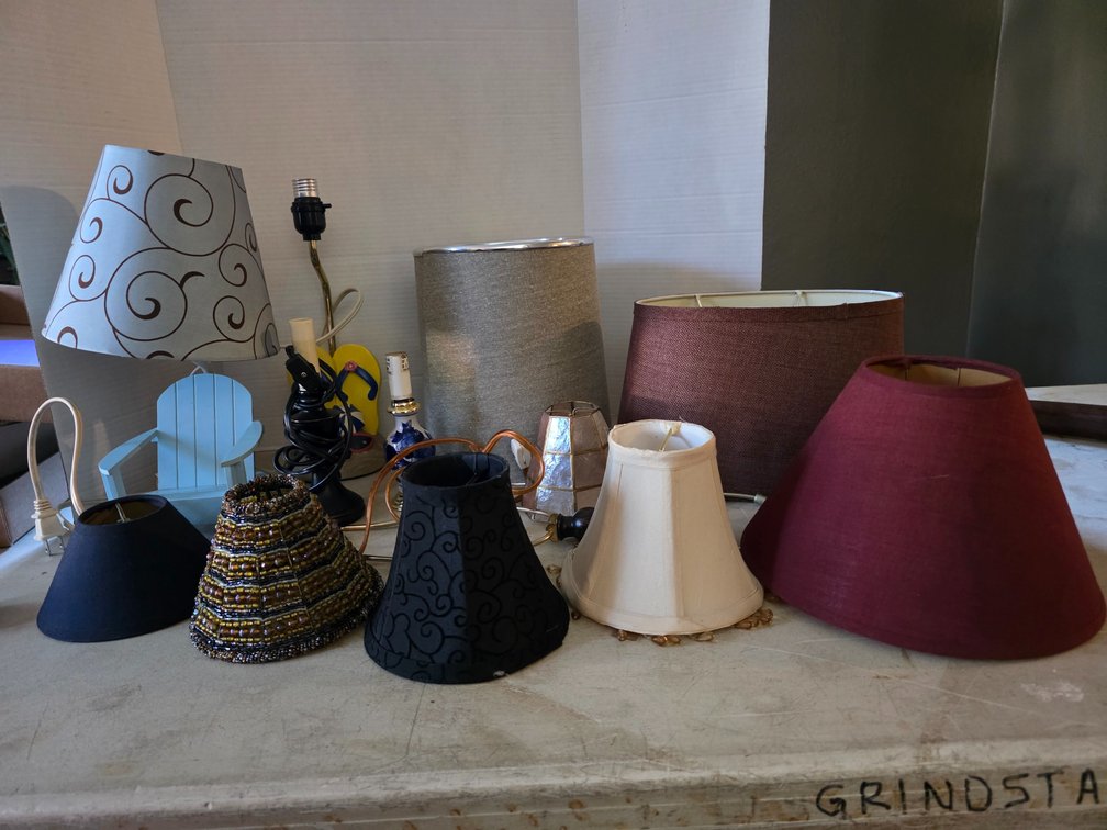 Assortment of Small Lamps, and Shades