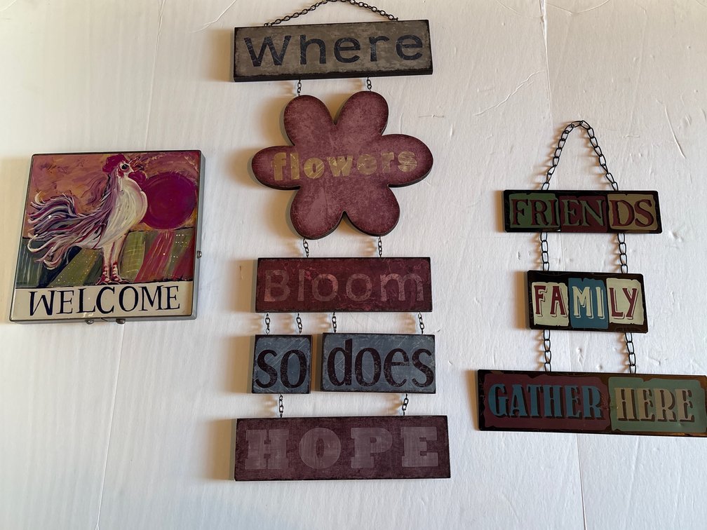 Garden & Home Decorative Hanging Plaque Sign