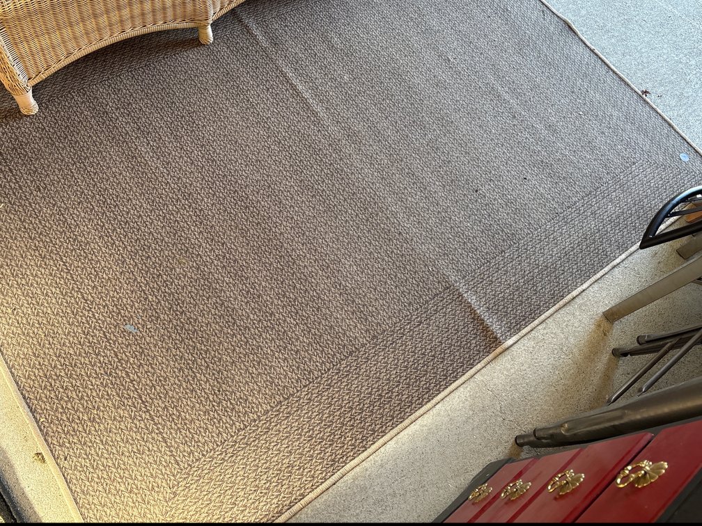 Natural Tan & Brown Woven Seagrass Style Area Rug