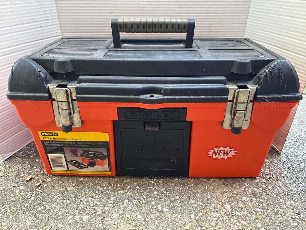 Stanley 19-Inch Heavy Duty Plastic Toolbox with Built-In Organizers