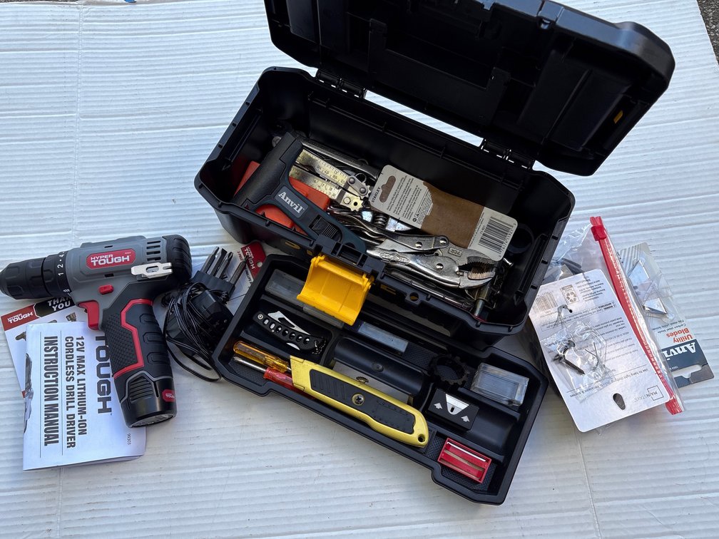 Hyper Tough 12V Max Drill Driver & Stanley Tool Box
