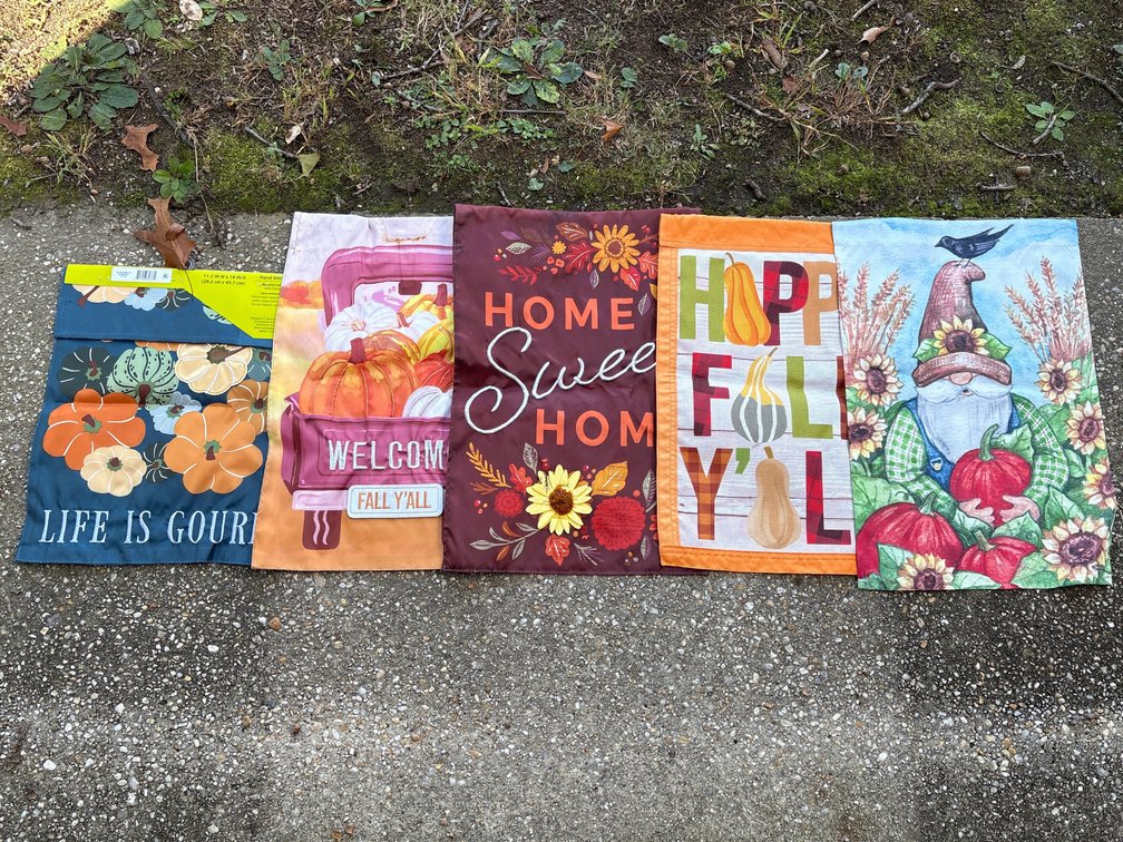 Festive Fall Garden Flags - "Life is Gourd" & Harvest Decor