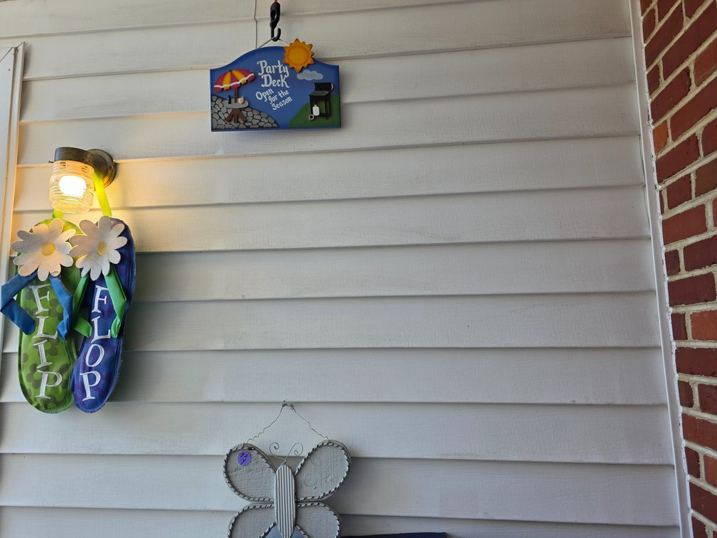 Wood Party Deck Sign, Flip Flop Decor, Wood Butterfly