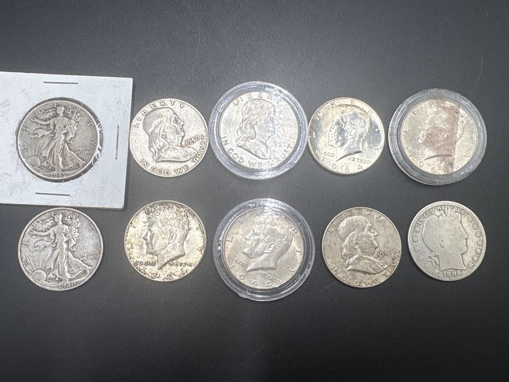 Silver Half Dollars (x10)