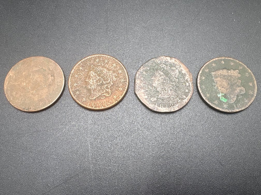 Large Cent Pennies (x4)