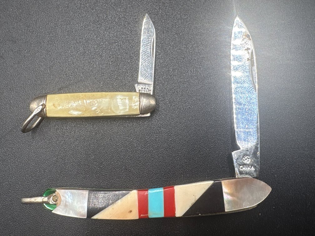Small Pocket Knives (Mother of Pearl & Multi Geometric)