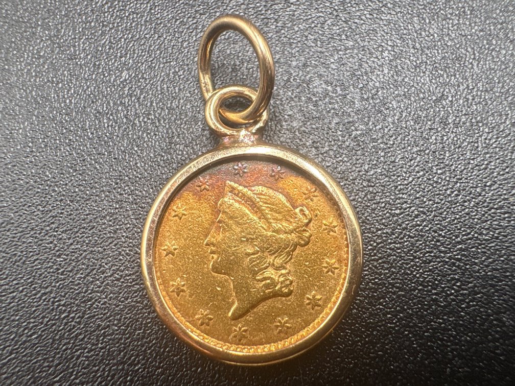 .078 Ounce Gold $1 Liberty Head Embezzled