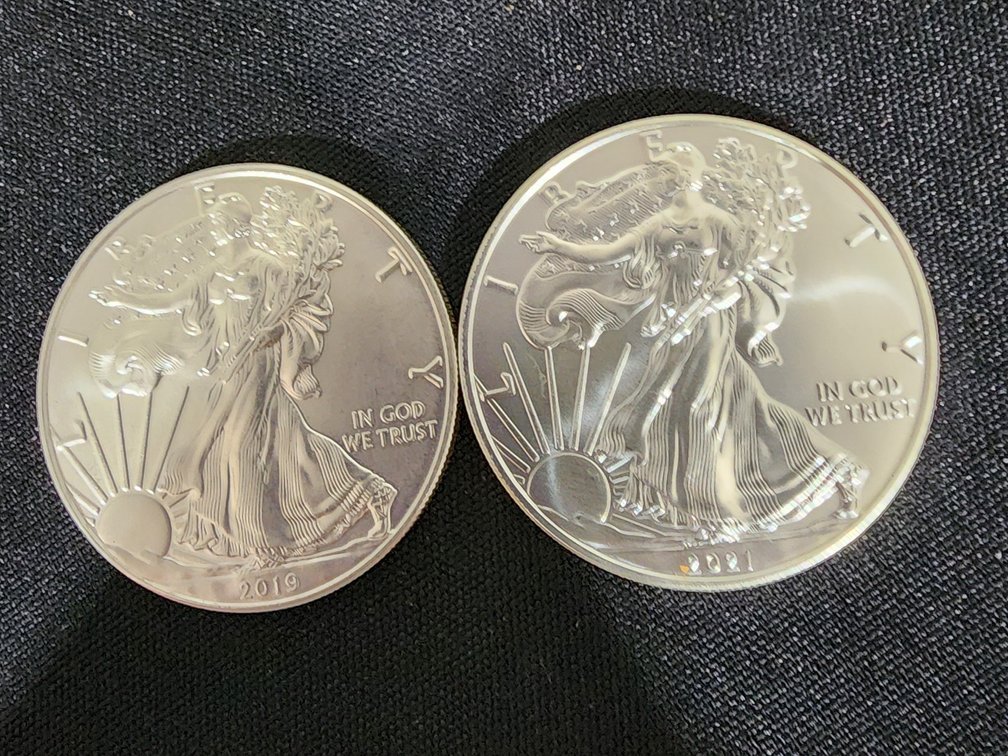 Silver Eagles  2019  Uncirculated (2) 