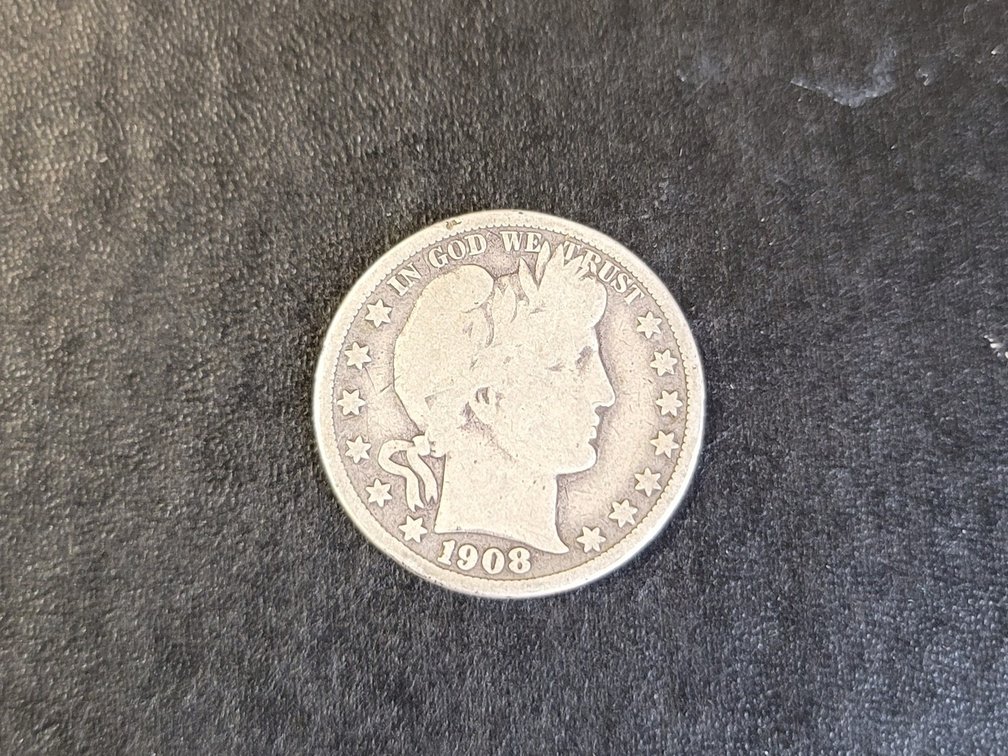 Barber Half Dollar 1908