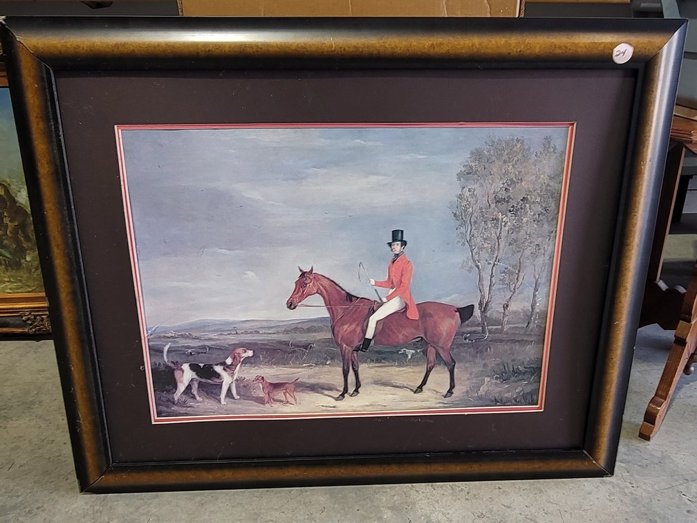 Framed Fox Hunting Wall Art Print