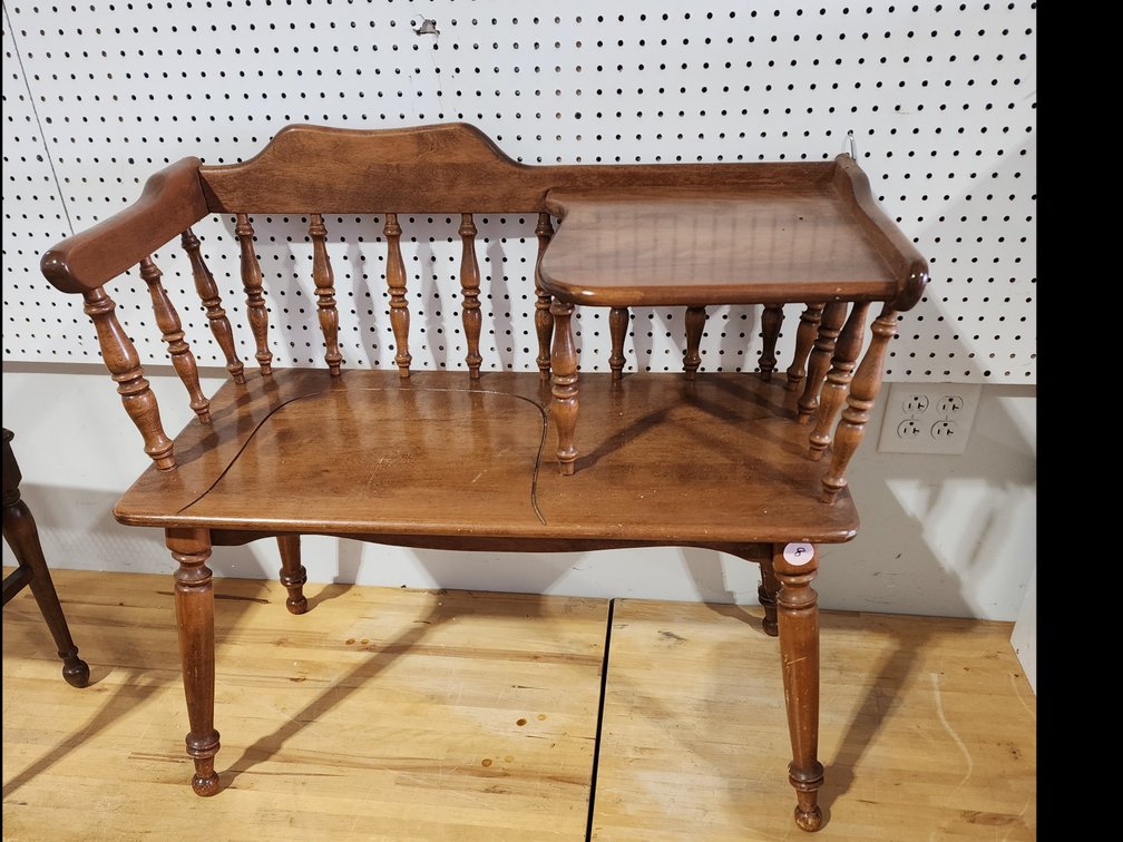 Vintage MapleTelephone Gossip Bench
