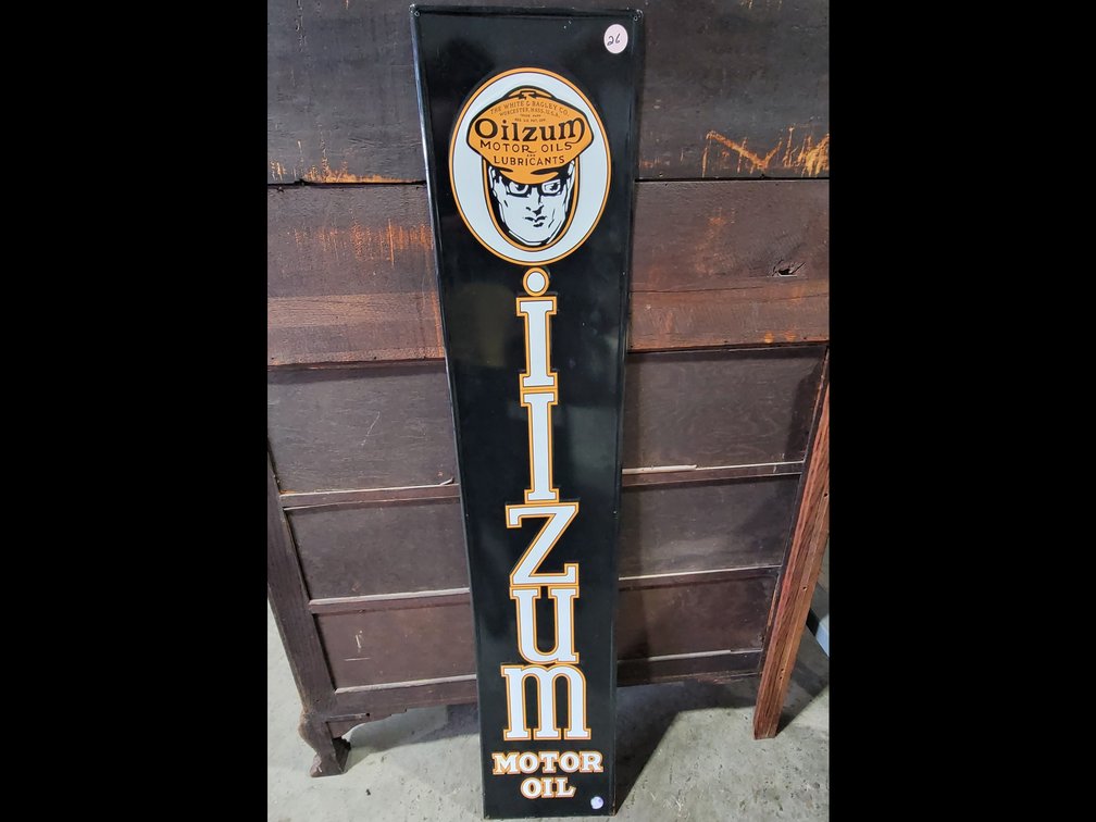 Metal "Oilzum Motor Oil" Advertising Sign