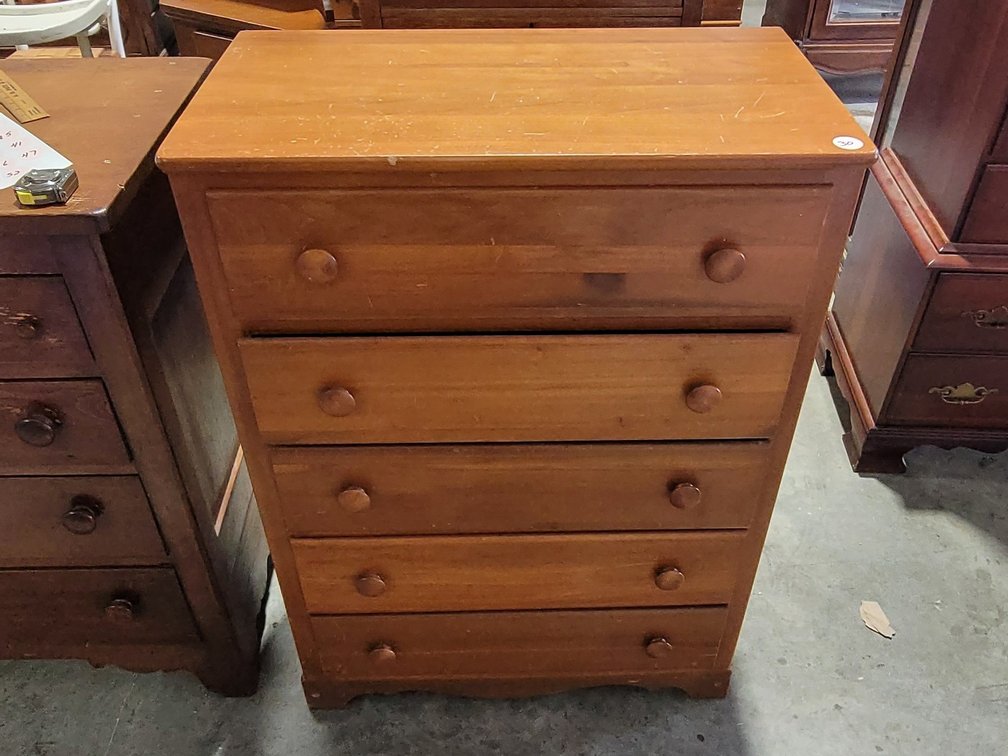 Solid Wood 5 Drawer Dresser