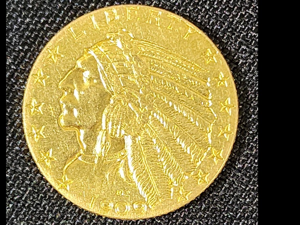 1909 $5.00 Indian Head Gold  Piece