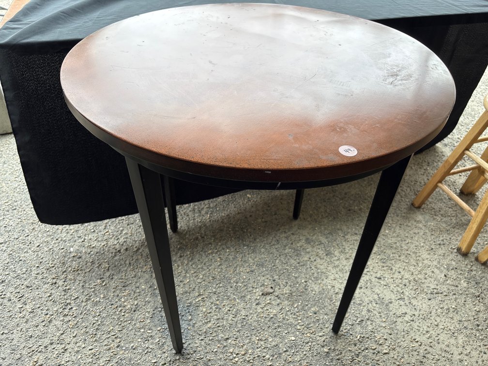 Metal and Wood Bar Table