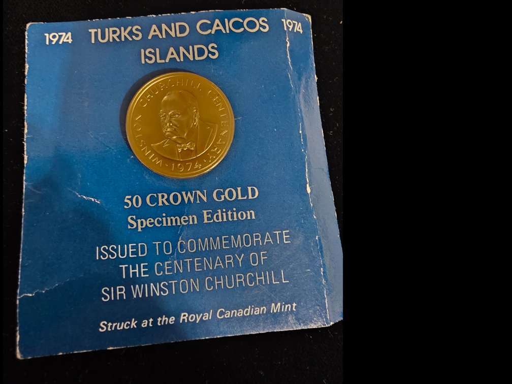1974 50 Crown Gold, Turks and Caicos  Coin