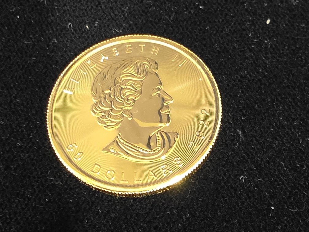 1 Ounce Canadian  Maple Leaf $50.00 Gold Elizabeth II Coin .9999