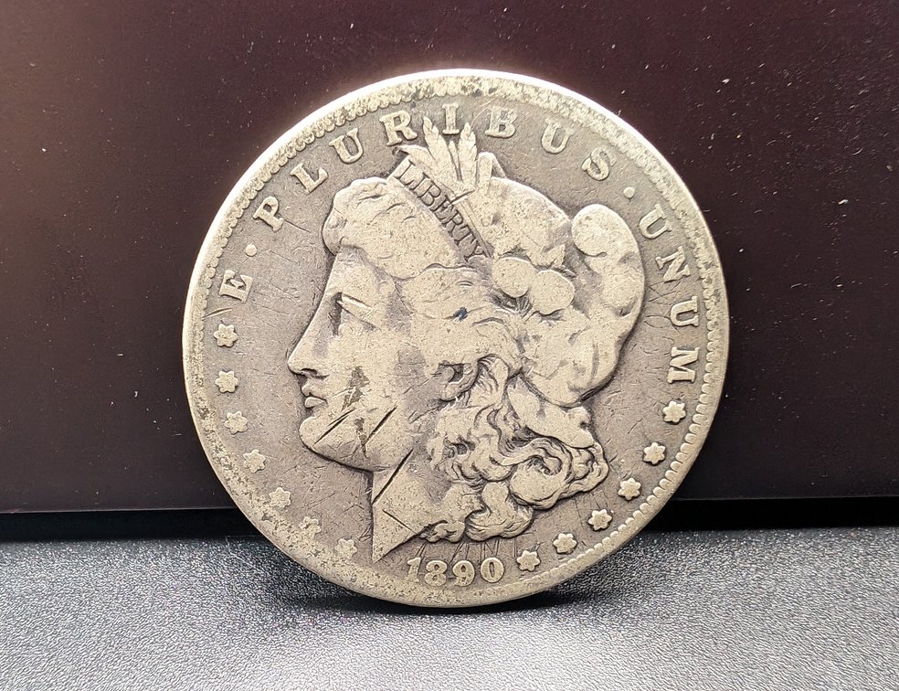 1890-CC Morgan Silver Dollar