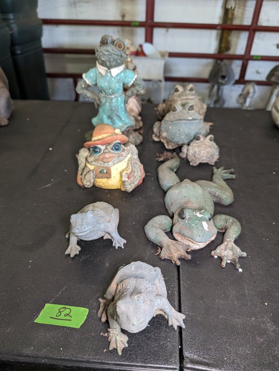 (9) Resin Frog Figurines