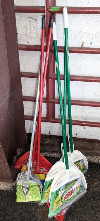 (6) New Broom & Dust Pan Sets