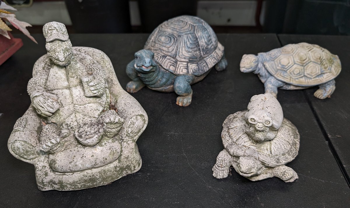 (3) Cement & (1) Resin Turtles
