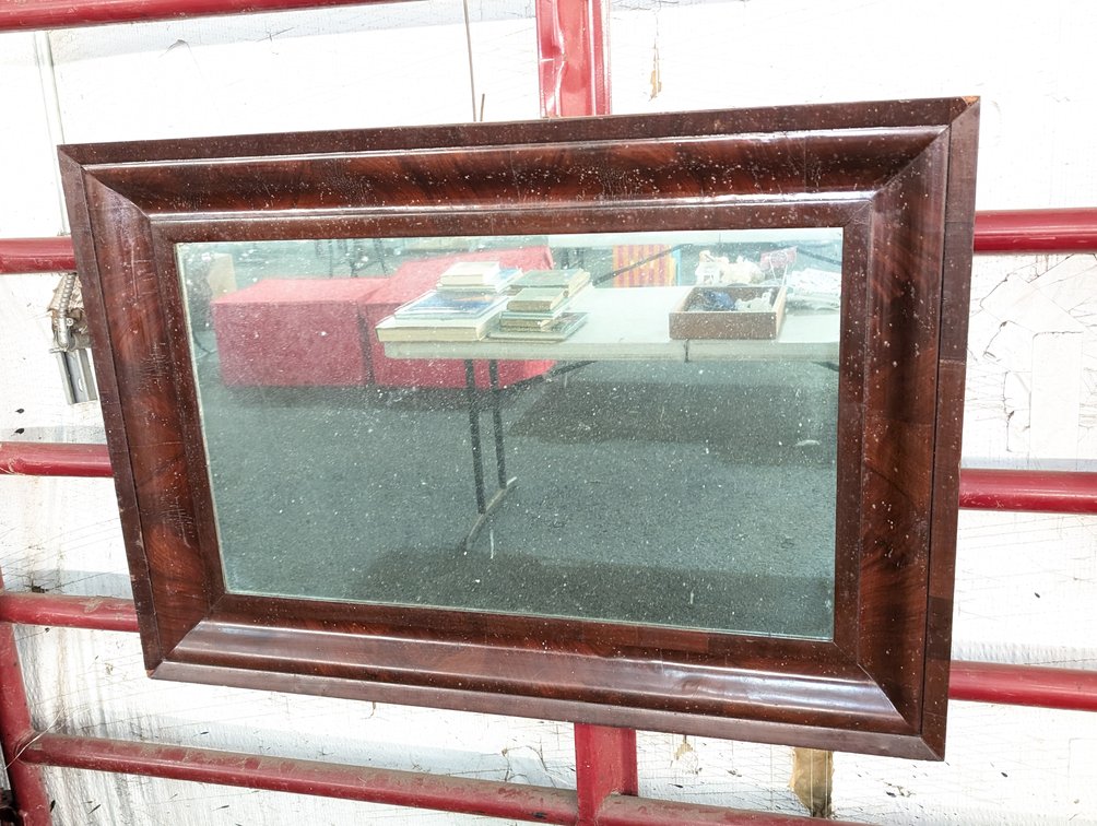 Antique Mahogany Framed Mirror