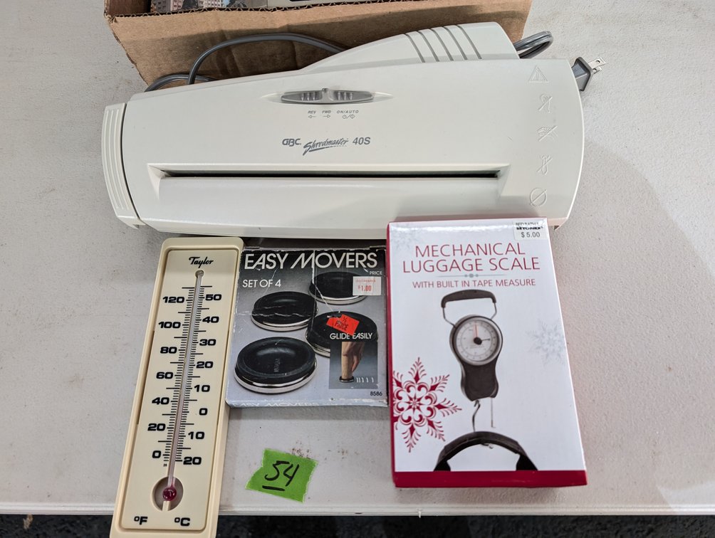 Luggage Scale, Paper Shredder, Tablet Pillow, Calculator, Thermometer etc