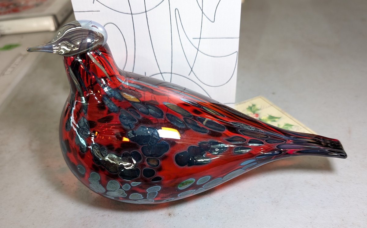 Iittala Finland Art Glass Bird