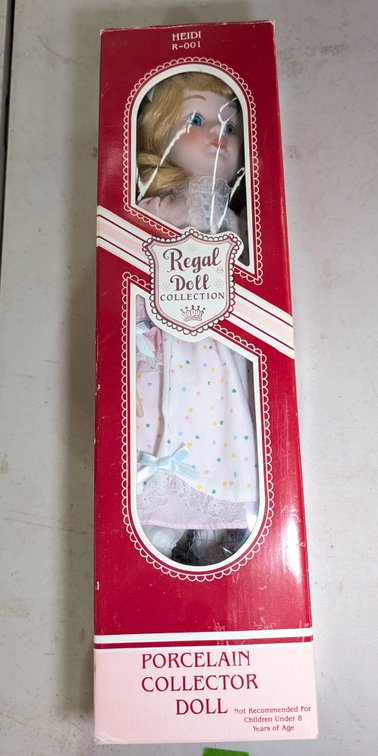 Porcelain Collector Doll in Box Heidi 