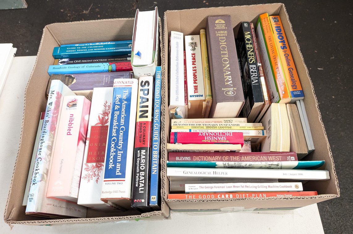 (2) Boxes of Misc Books