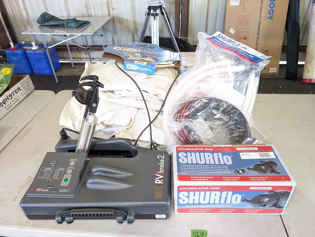 Metal Fans, Trim-Lok, Shurflo Accumulator Tank & RV brake 2
