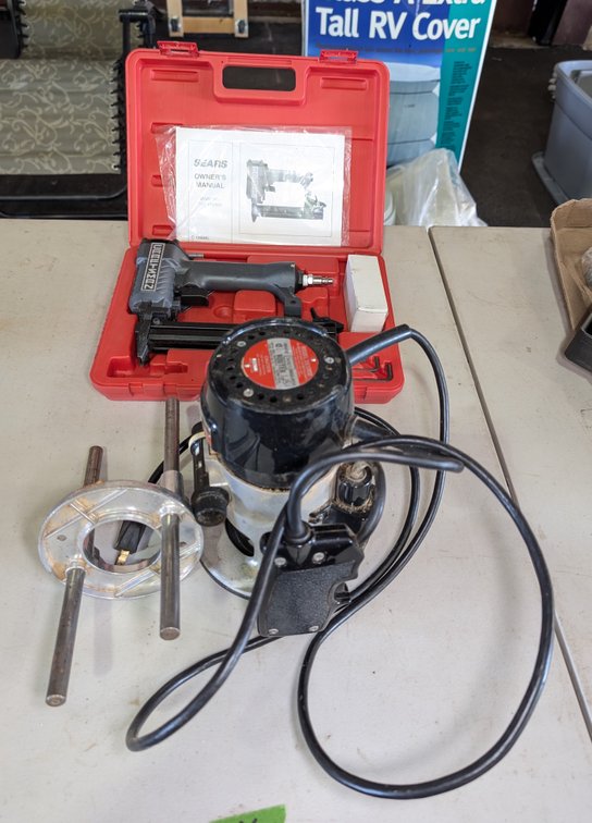 Craftsman Router & Air Operated Brad Nailer