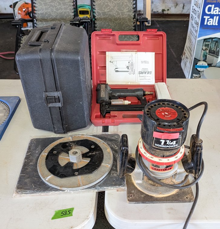 Sears Router, Craftsman Air Operated Brad Nailer