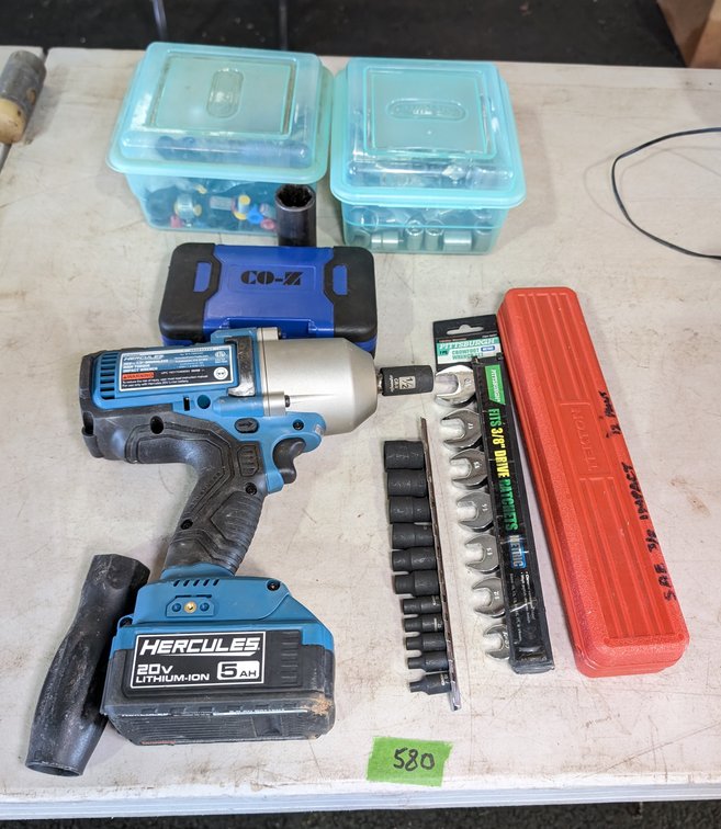 Hercules Impact Wrench, Wrench Set & Sockets, Wire Nuts