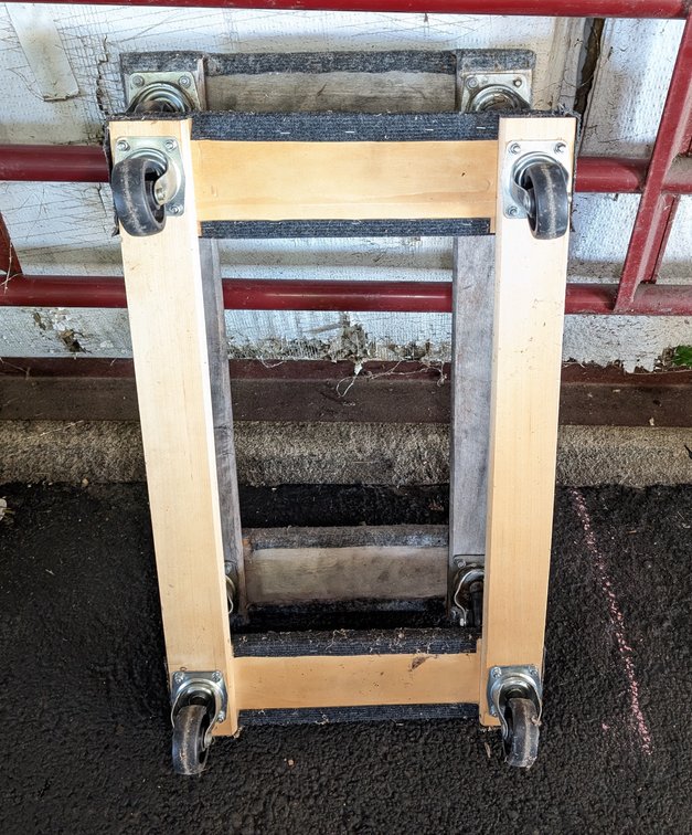 (2) 4 Wheeled Wood Dollies